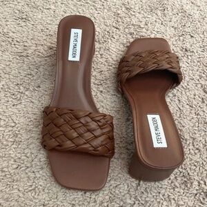 Steve Madden Palas Natural Woven Heels